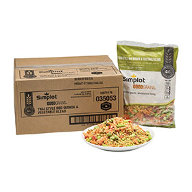 Simplot Good Grains™ Thai Style Red Quinoa & Vegetable Blend, Styled